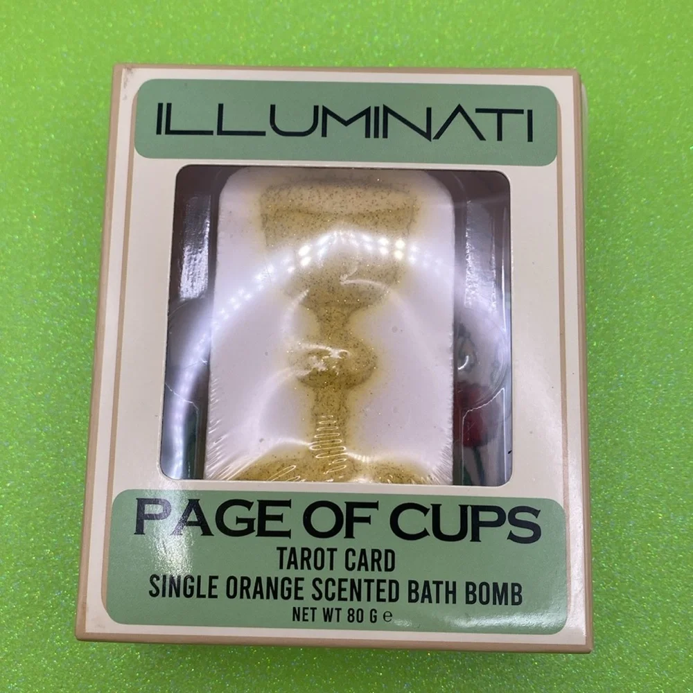 Illuminati Tarot Card Orange Scented Page of Cups Bath Bomb